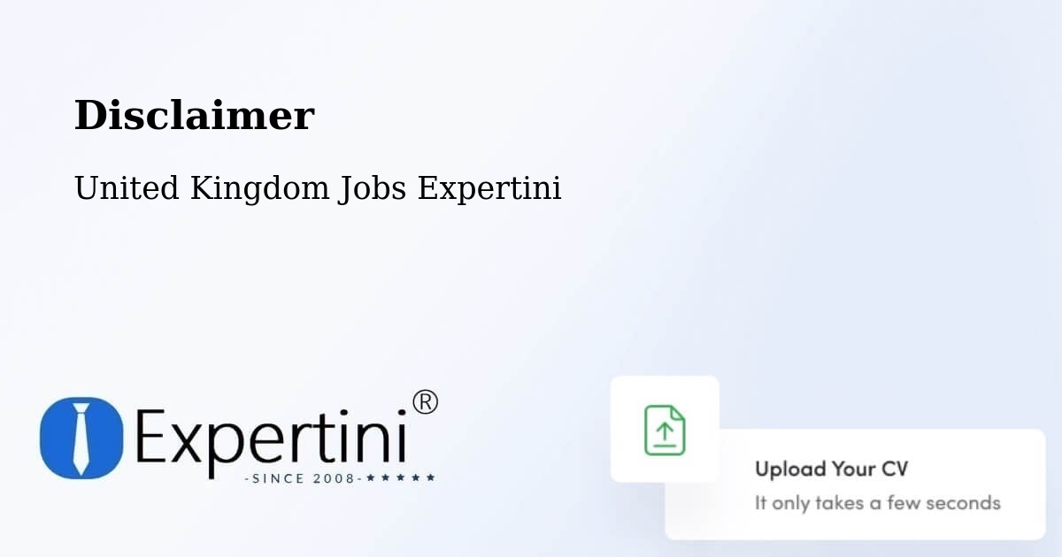 Disclaimer – Brigg - United Kingdom Jobs Expertini